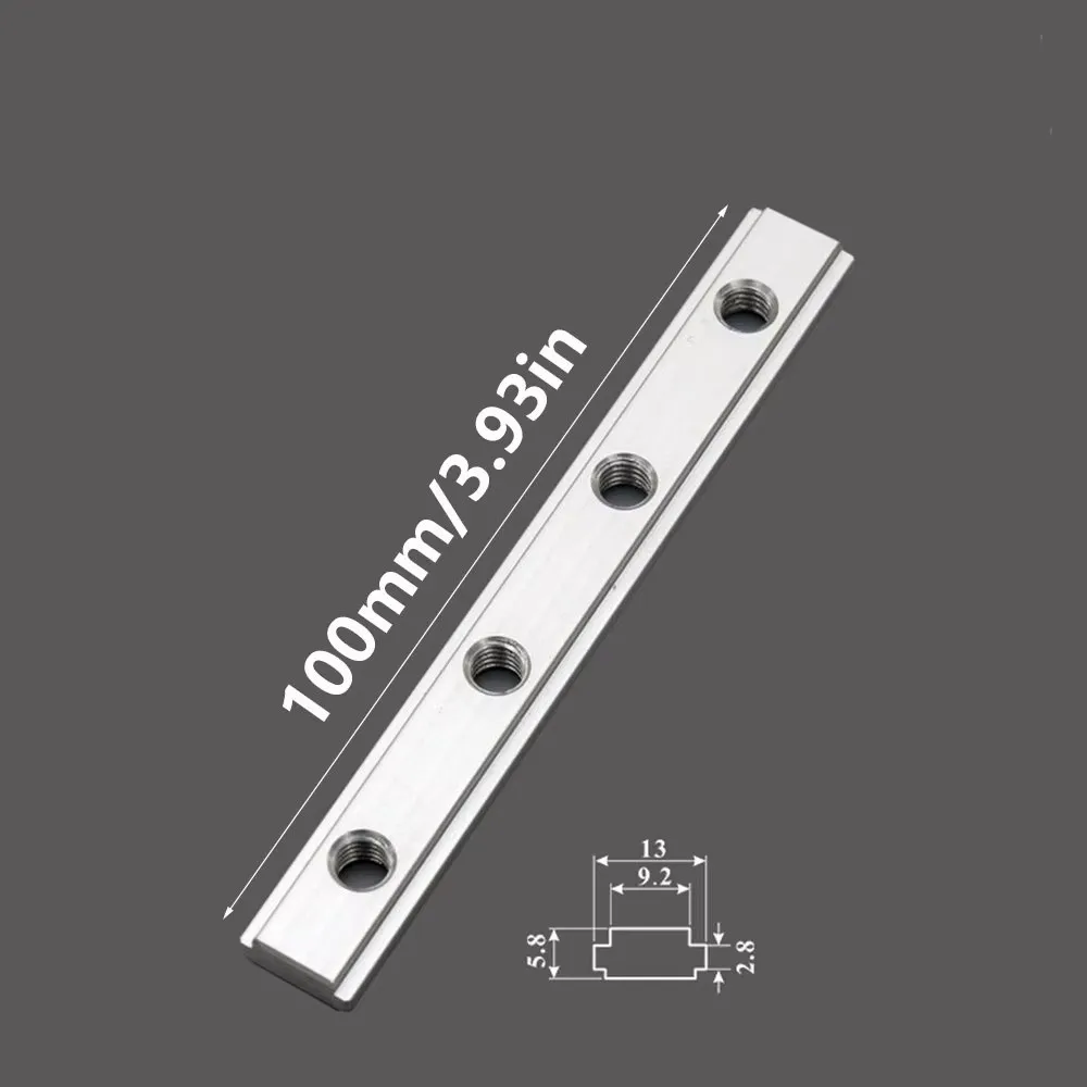 Aluminum Alloy Miter Track Jig M6 Double Groove 19 T-Slot T-Slot Guide Rail Slider Rail Fixture Slot Bench Saw Guide