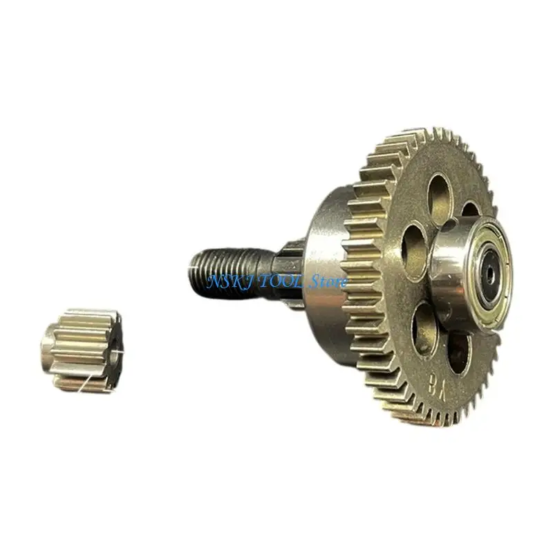 L8RC Precise Engineered 47 Tooth Metal Lawn Mower Gear Complete Set With Drive Shaft Accessory Including Transmission Shaft