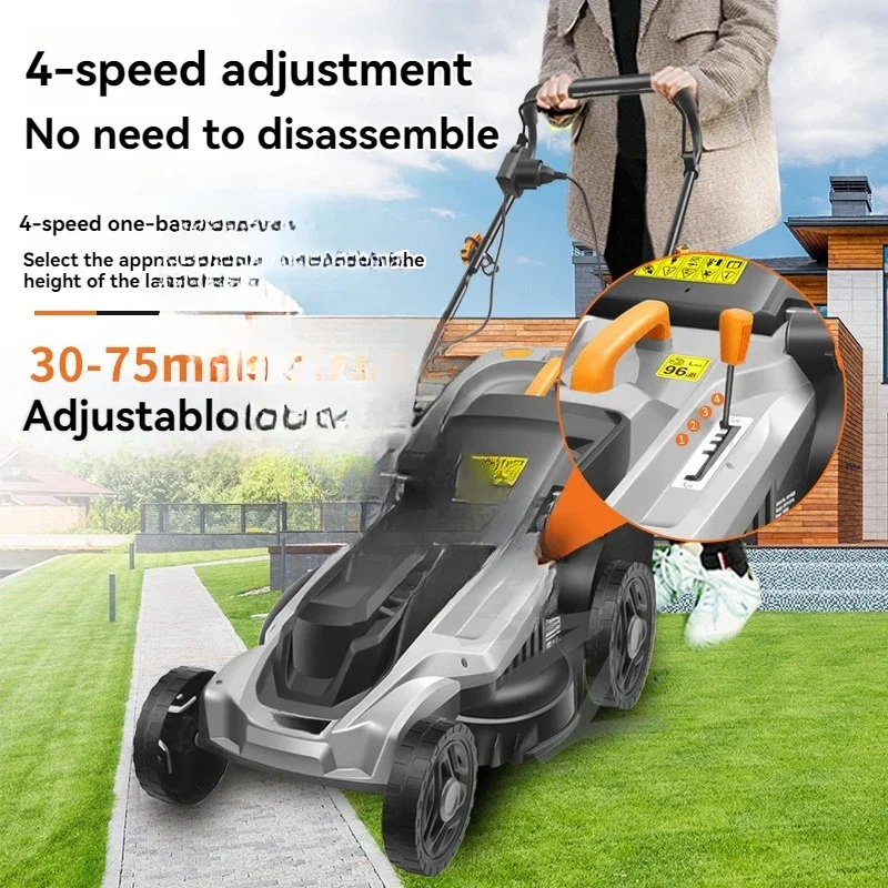 2400W 220V High-Power Weeder Machine 3600rpm  Electric Lawn Mower Hand Push Grass Cutting Tool Lawn Mower