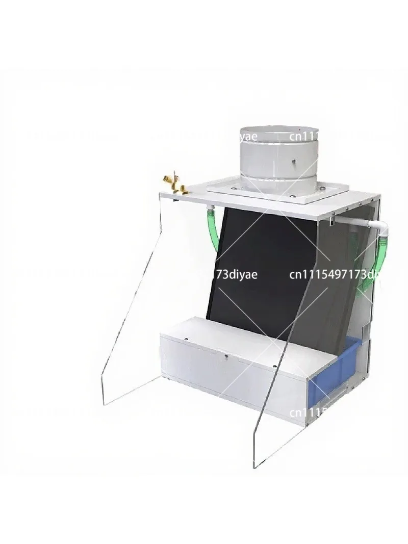 Portable Paint Booth for Model Spraying, Water Curtain Spray Booth with Exhaust Fan