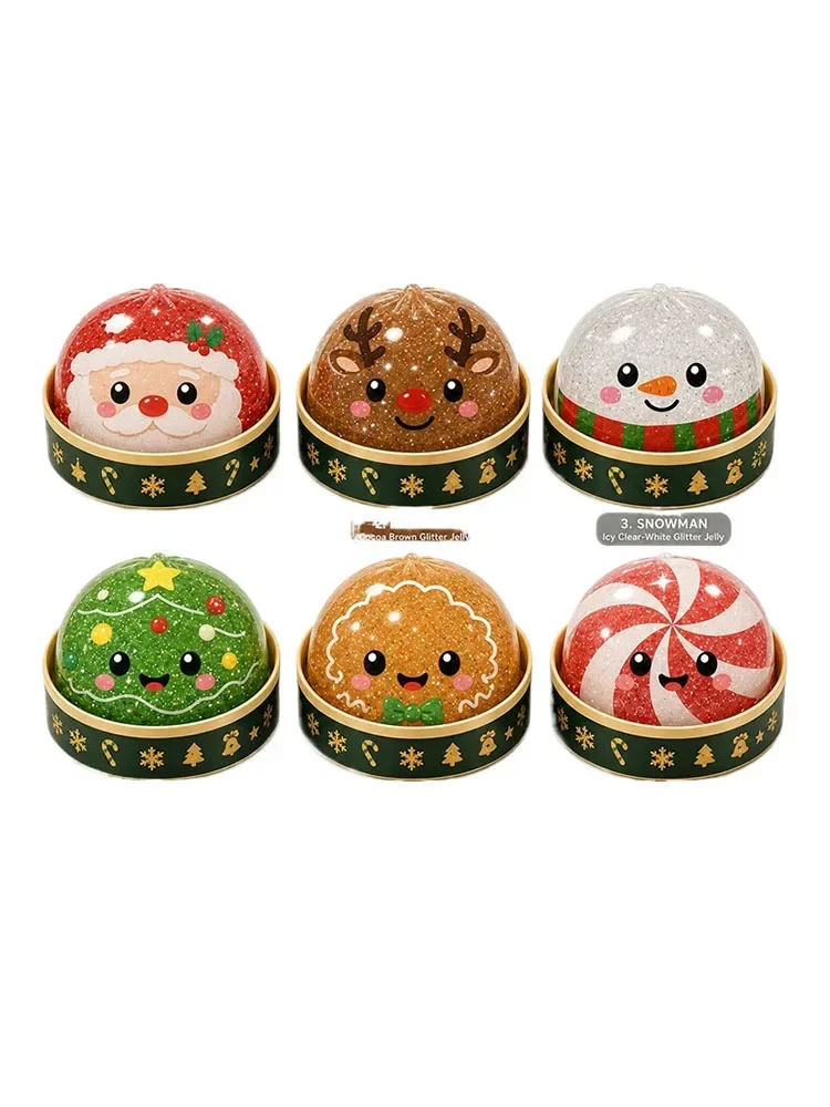 Santa Claus And Elk Dumpling Shape Stress Relief Squeeze Toy Christmas Party Favor Adult Gifts