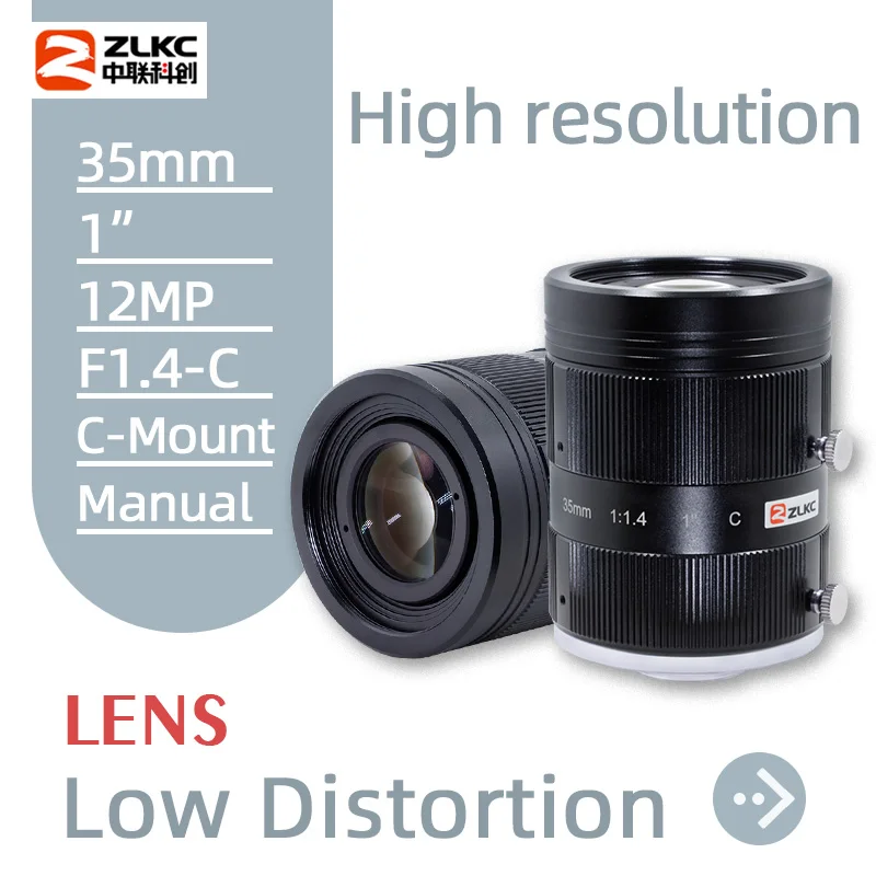 ZLKC F1.4 big aperture lens FA Camera 25mm fixed focal 1