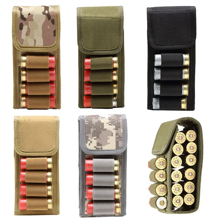 16 Ronde Shotgun Shell Houder Pouch Molle Heuptas 12 Gauge 12GA Outdoor Wandelen Jacht Bullet Ammo Cartridge Tijdschrift holster