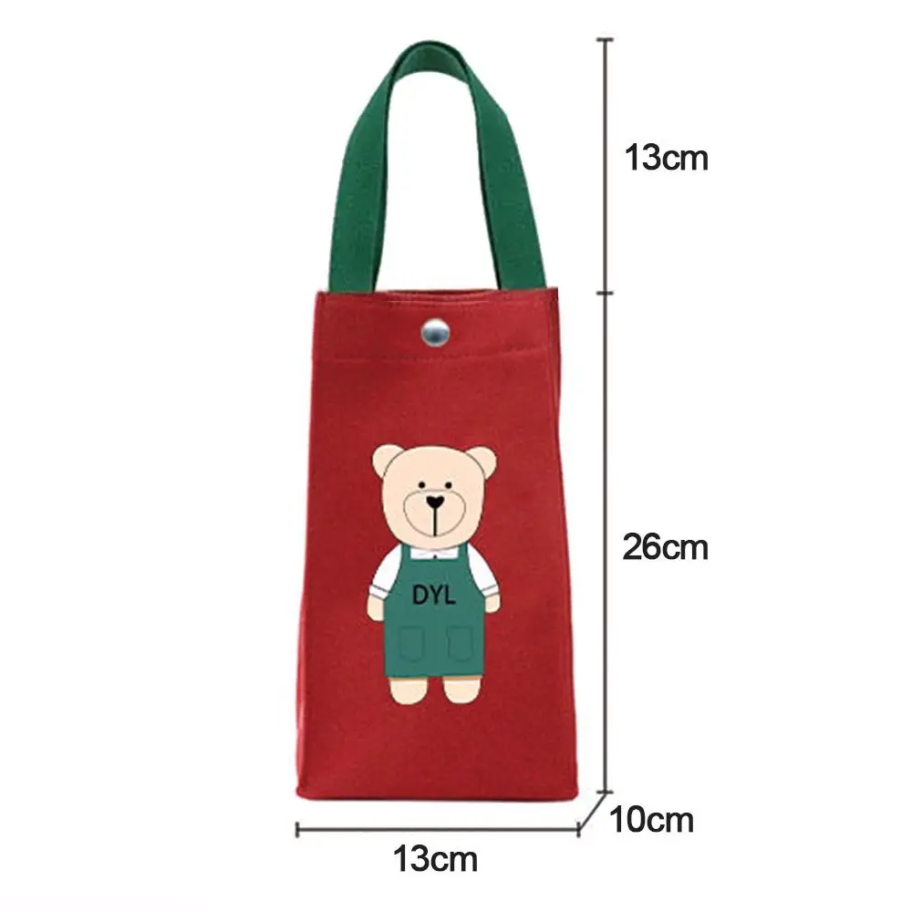 Simpatico orso portatile bottiglia d\'acqua borsa termica portabicchieri portabicchieri borsa da campeggio borsa per ombrelli stampata in tela