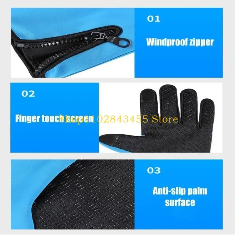 49MC Unisex Waterproof Touchable Screen Gloves For Skiing Cycling With AntiSlip Grip All Weather Outdoor