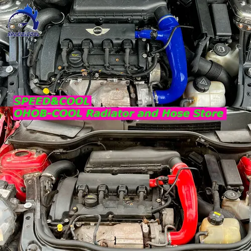 VELOCIDAD y COOL para 2007-2012 Mini Cooper S R55 R56 R57 Turbo con motores N14 Kit de manguera Turbo de entrada de aire de silicona para coche