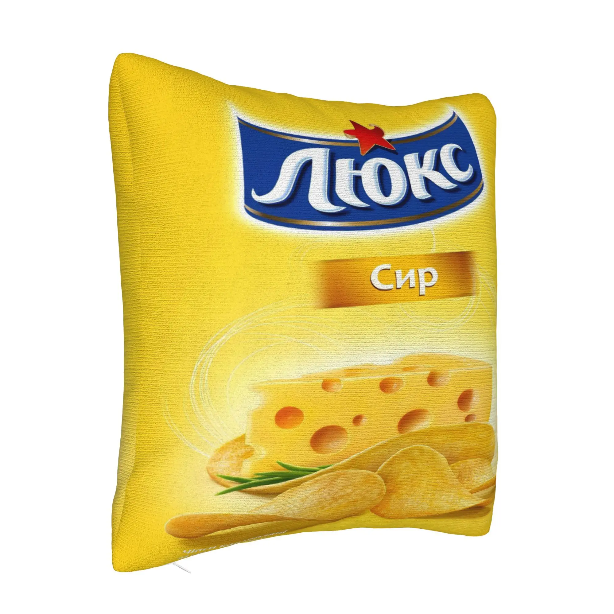 Customize One Set of Potato Chips with Cheese Flavor, Perfect for Winter Holiday Decor, Featuring Farmhouse-Style Pillowcases Th