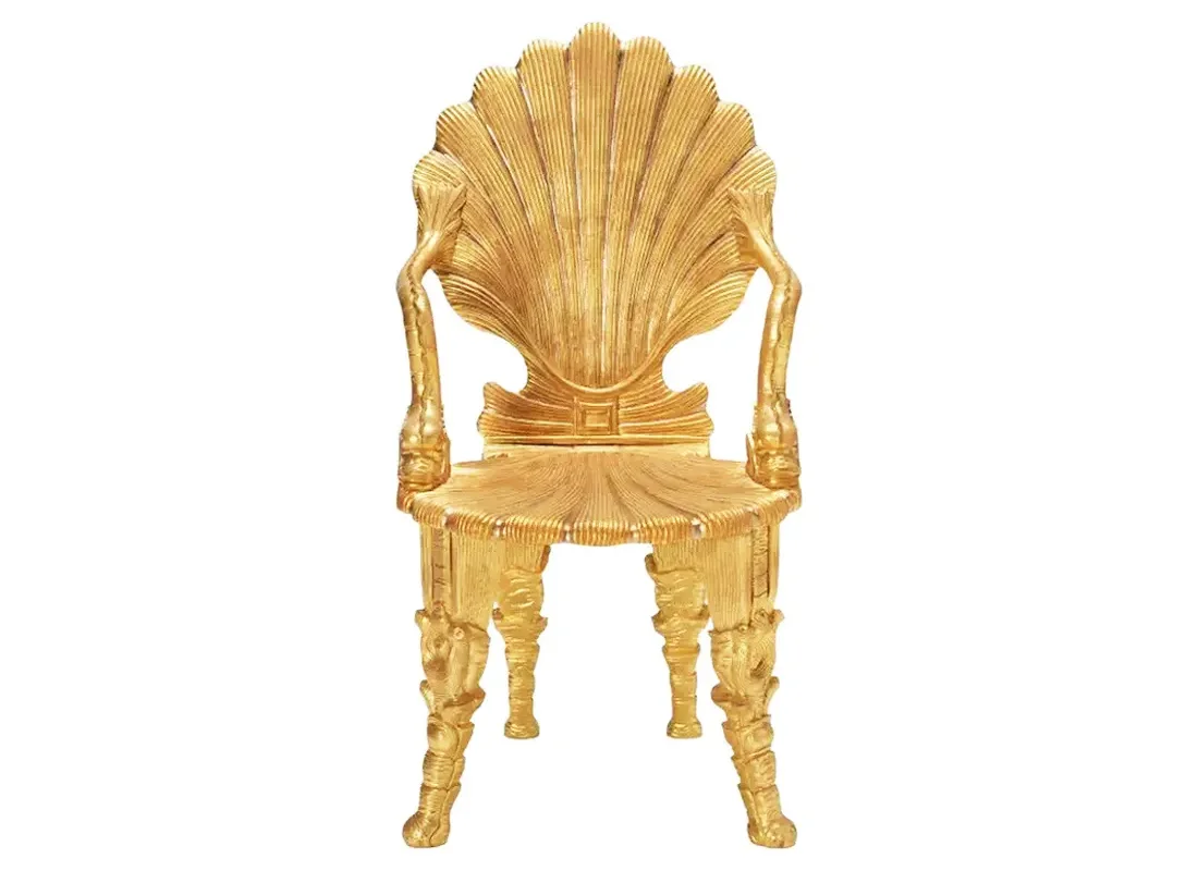 Exquisite handcrafted grotto armchair