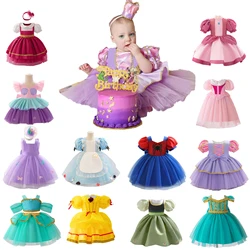 Girls Party Dress Anna Bella Jasmine Mermaid Alice Maid Princeess Costume Lolita Birthday Wedding Dresses Rapunzel Kids Clothing