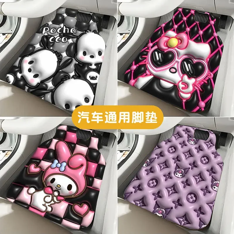 

Sanrio Kawaii Hello Kitty Diatom Mud Car Floor Mats My Melody Kuromi Anime Cartoon Cute Anti-slip Universal Car Seat Foot Pads