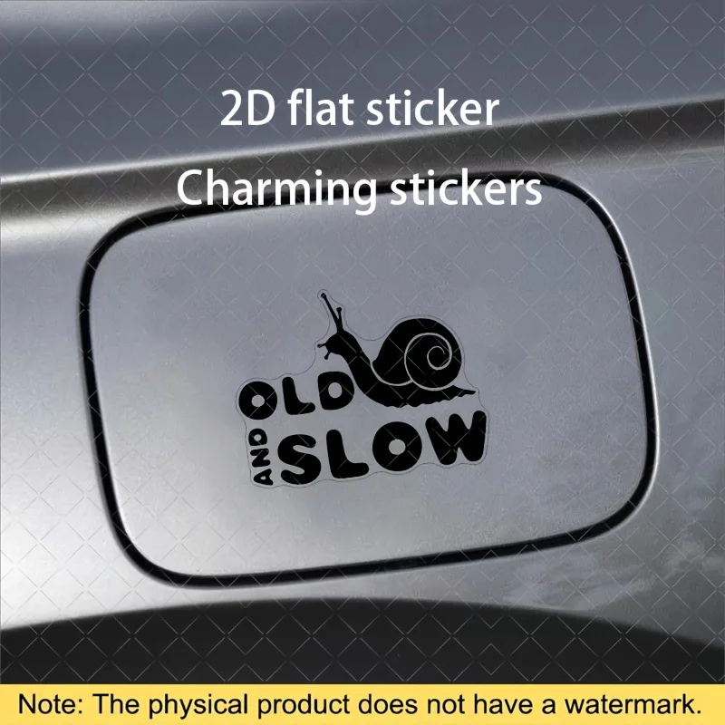 1Pc Funny Slow Snail Pattern Waterproof Vinyl Sticker For Car Fuel Tank Decor