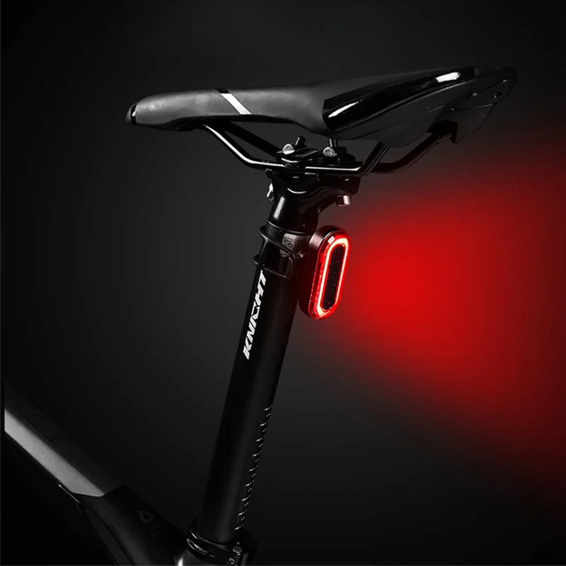 Cycle Tail Light Bike Rear Lamp USB Charge Warning Safety Lantern Oval-shaped 30 LED chips COB Up to 18hrs Runtime