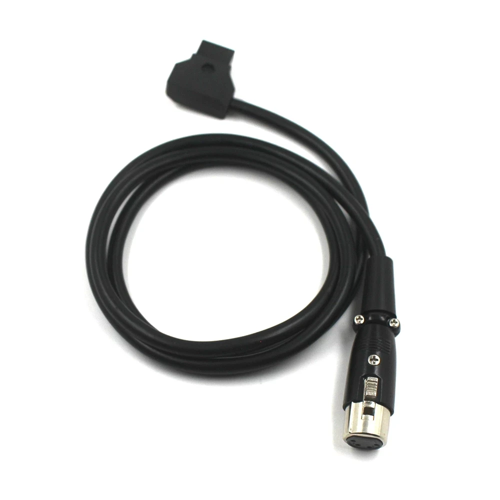 D-Tap Male To Mini XLR 4 Pin Female 12V Coiled Spring Power Cable Adapter For TVLogic 058 Monitor / ARRI Monitor Cable