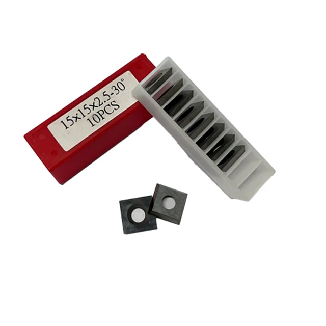 10 pieces Carbide Reversible Knives Changeable Scraper Blade Replaceable Carbide Inserts for Woodworking Spiral Cutter Head
