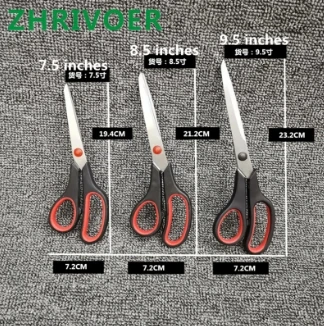 Imagem -03 - Household Office Scissors Alfaiates Borracha e Plástico Scissors Ferramenta de Papelaria Aço Inoxidável
