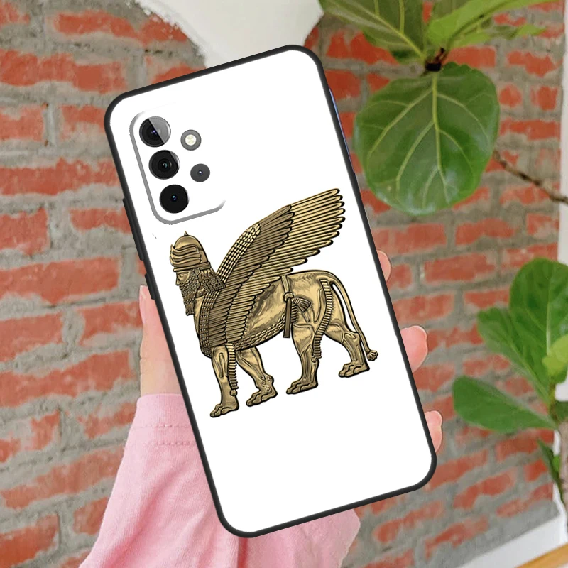 Lamassu Assyrian Winged Lion Phone Case For Samsung Galaxy A54 A34 A14 A55 A35 A25 A15 A52 A32 A12 A51 A71 A13 A33 A53