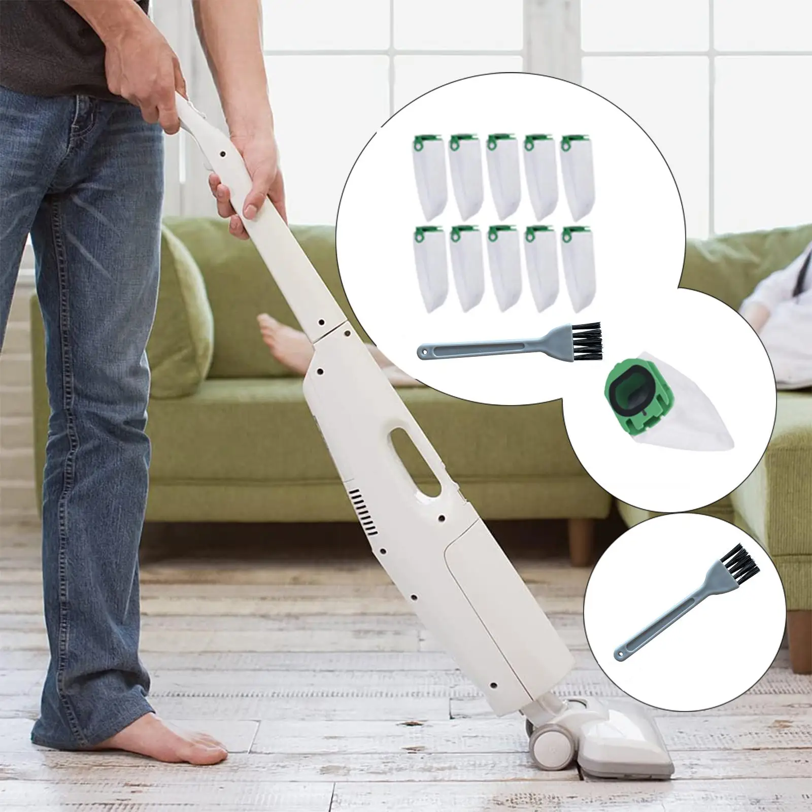 10 шт. мешки для ручного пылесоса из нетканого материала многоразовые вакуумные мешки для ручного пылесоса VK135 Accs