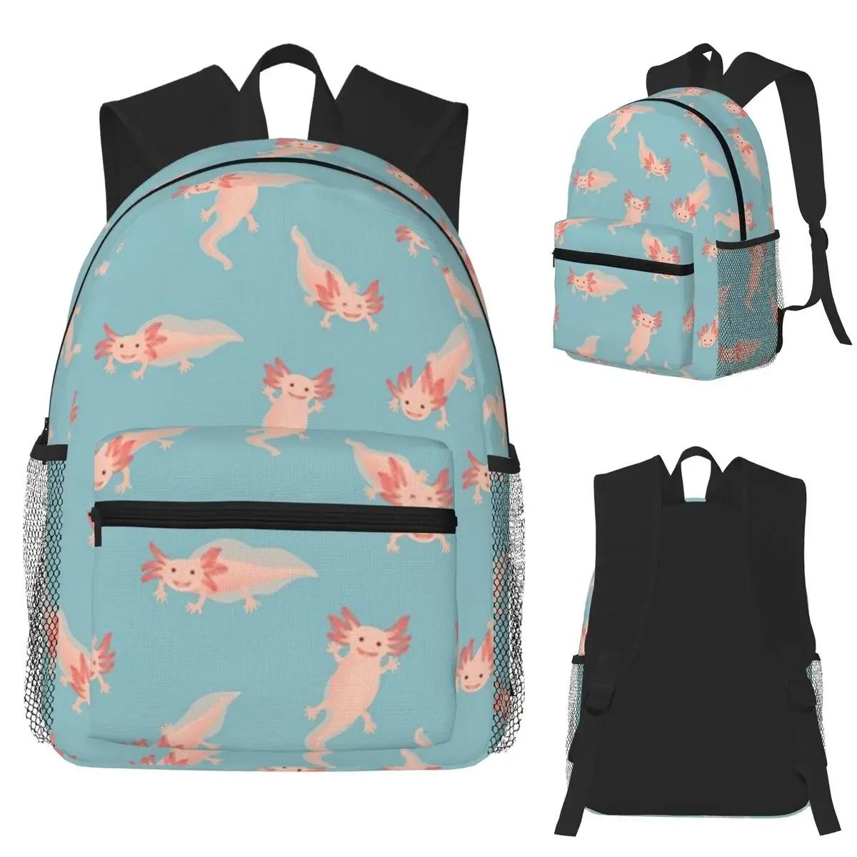 

Axolotl Student Backpack School Bag Hiking Travel Daypack for Men Women Fashion Bookbag Shoulder Bags