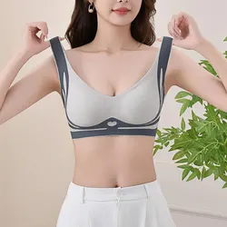 Women Seamless Bras Plus Size Sports Push Up Bra Top Support Comfortable Underwear Brassiere Yoga Fitness Sleep Vest Bralette