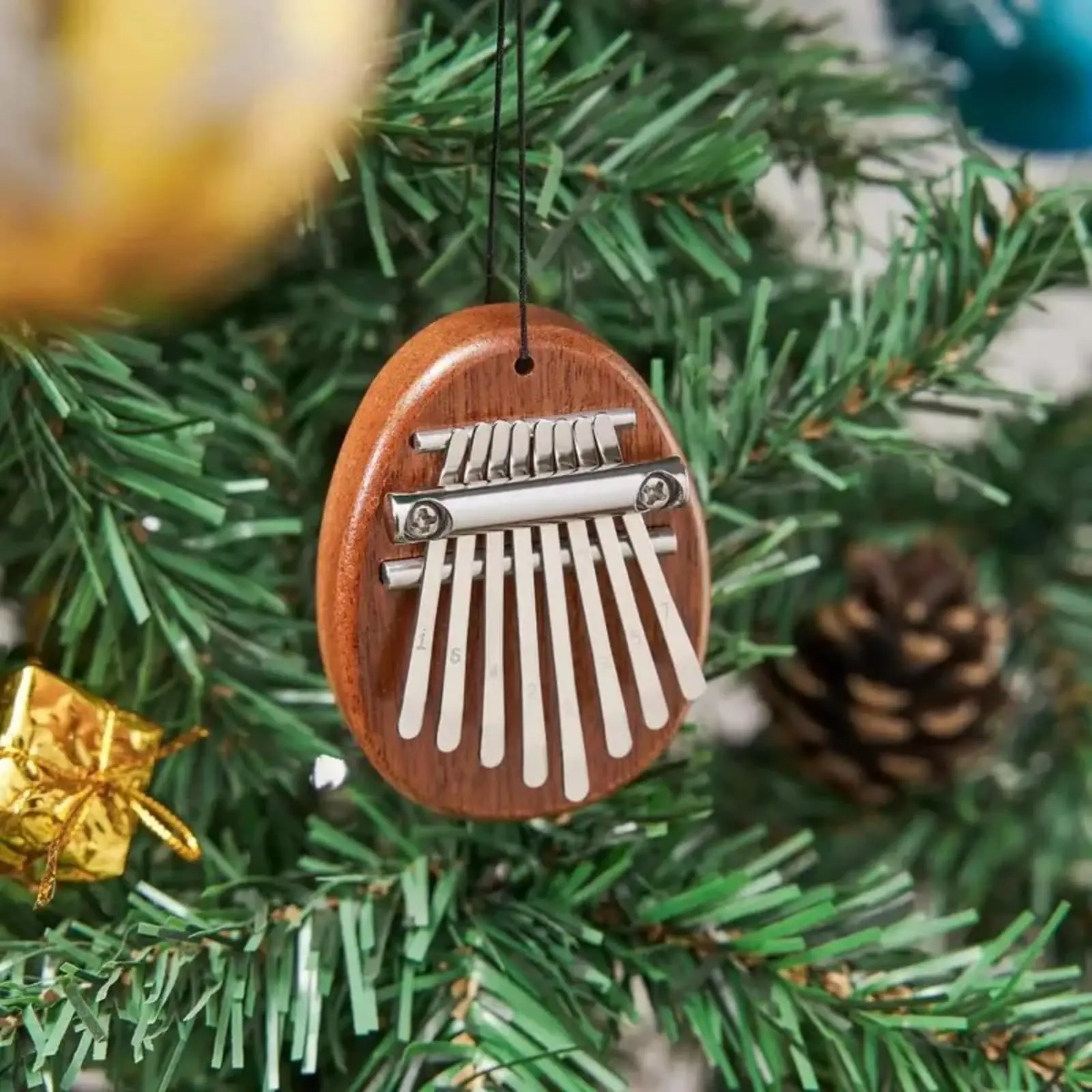 Mini 8-Key Kalimba Thumb Piano, Cute Instrument Pendant Keychain, Ideal Gift for Beginners  Musical good accessory Pendant Gift