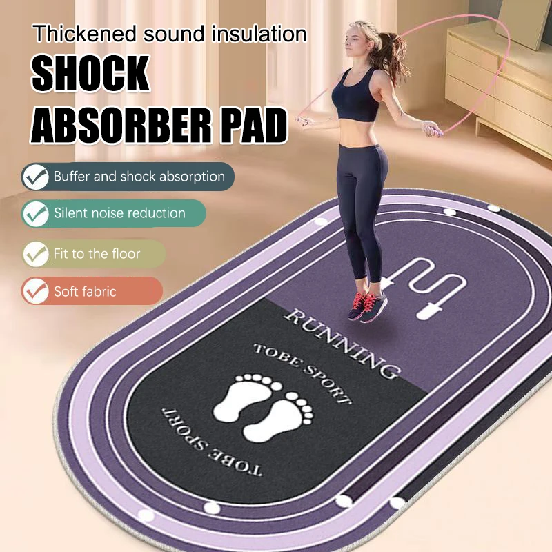 Skipping Rope Yoga Mat, Rainbow, Sports, Home, Shock-Absorbing, Floor Mats, Fitness, Non-Slip Carpet, Thickened, Silent