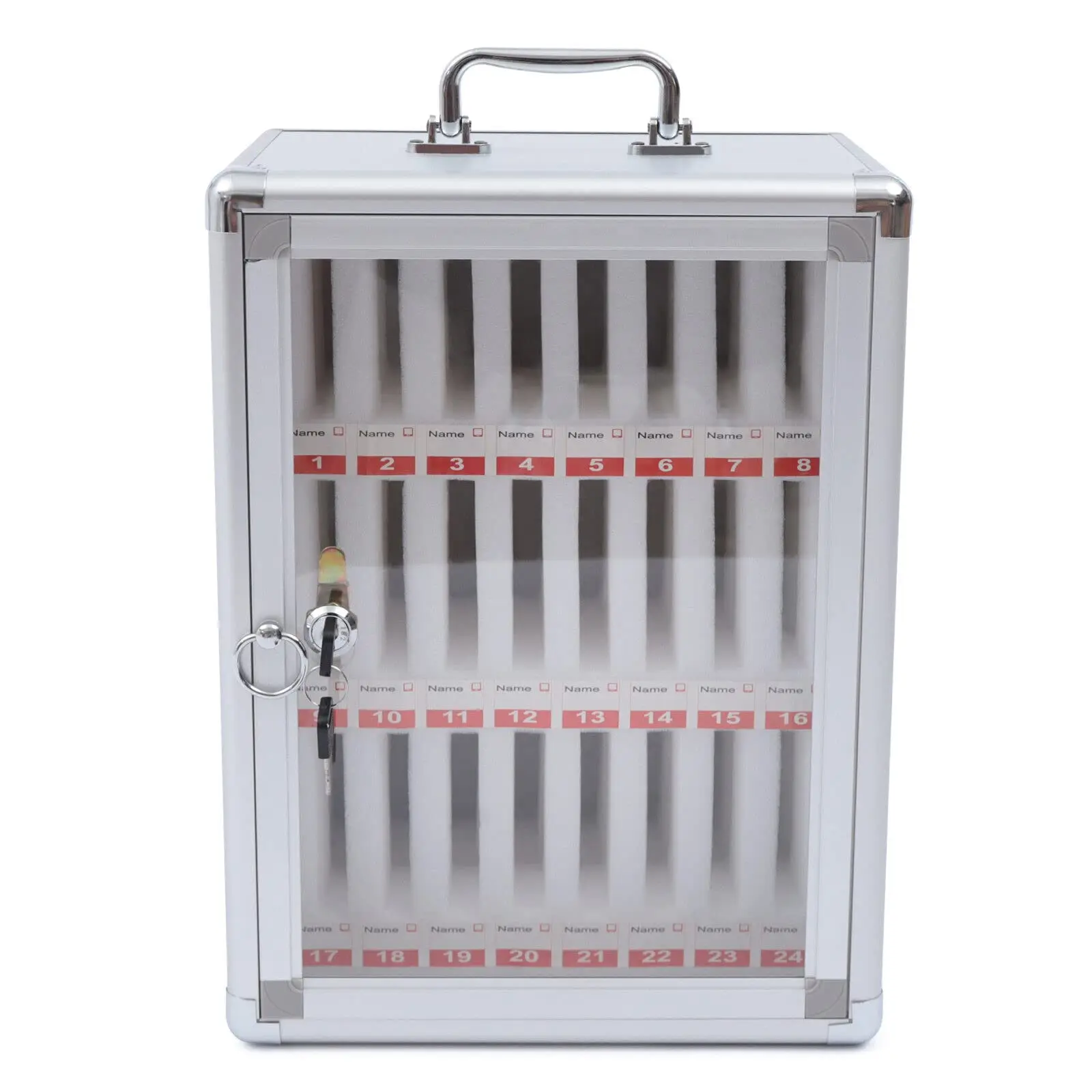 صندوق تخزين الهاتف الخليوي للفصل الدراسي - صندوق خزانة الهاتف الخليوي المتعدد 24 فتحة منظم خزانة الهاتف المحمول للفصول الدراسية مع الباب #3