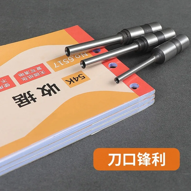 1PC Hollow Paper Drill Bit Straight/Crank for Straight Shank Punch Punching Machine