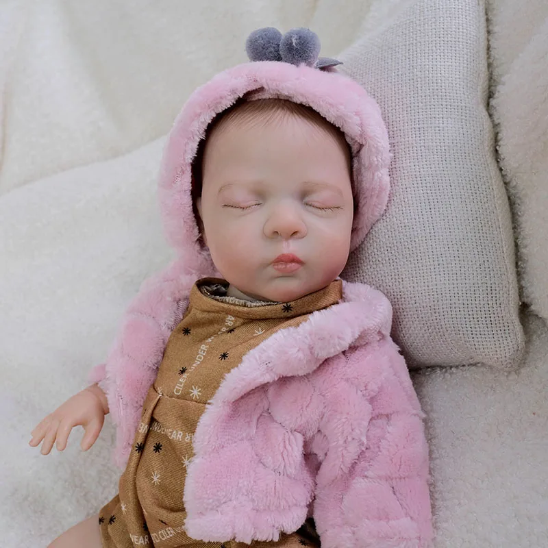 12inch Silicone Reborn Baby Doll Luna Multiple Layers Painting 3D Skin with Visible Veins Same as Pictures Mini Newborn Baby