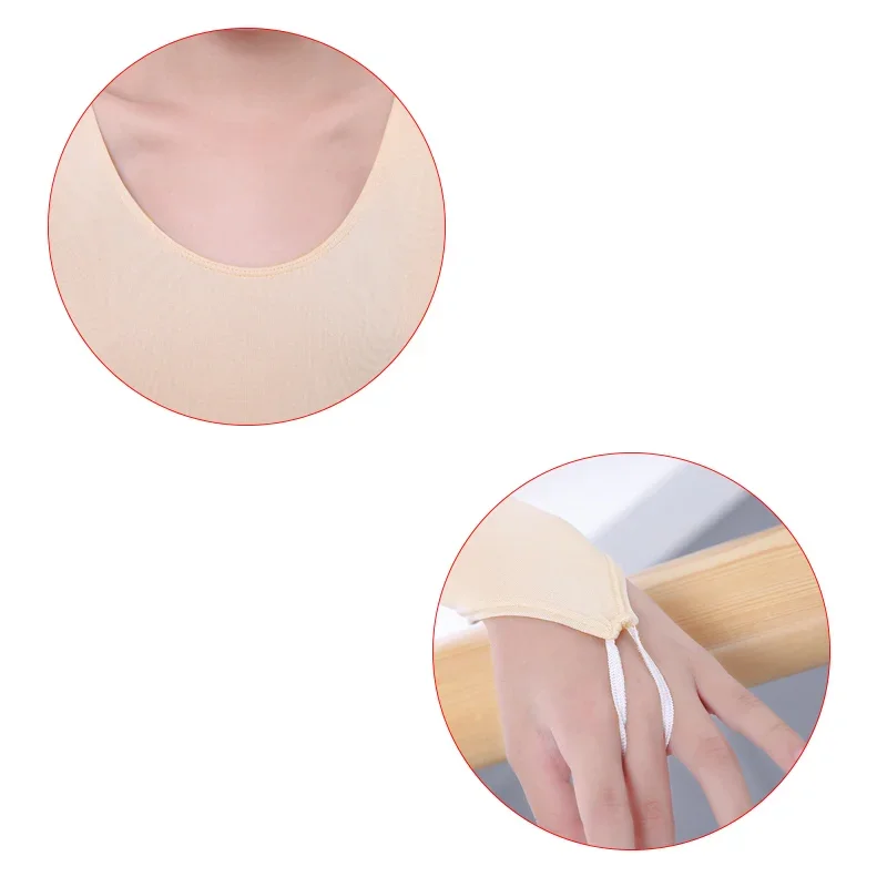 Новое кожаное женское нижнее белье с длинным рукавом телесного цвета