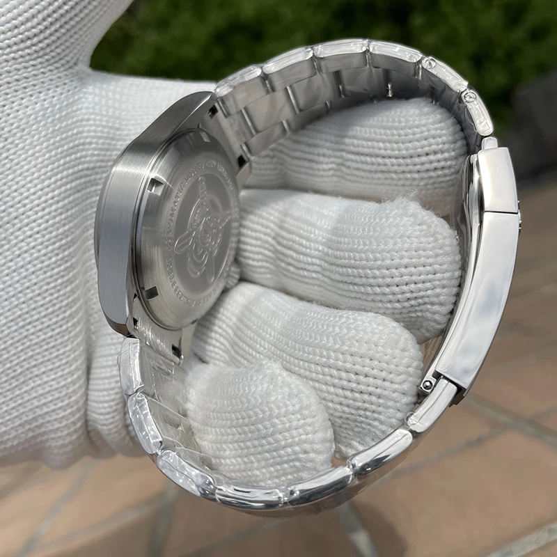 STEELFLIER 남자 다이버 시계 39mm 파일럿 자동 기계식 손목 시계 20Bar 방수 C3 빛나는 사파이어 미러 NH35