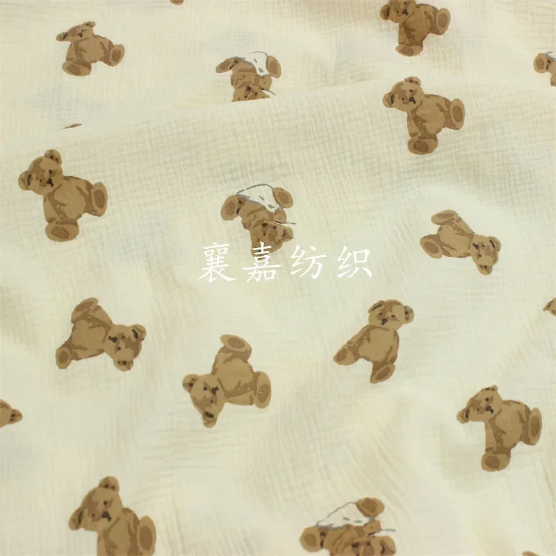 

50X1.35CM Double Layer Gauze Crepe Fabric for Japanese and Korean Teddy Bear Pajamas and Home Clothing Fabric