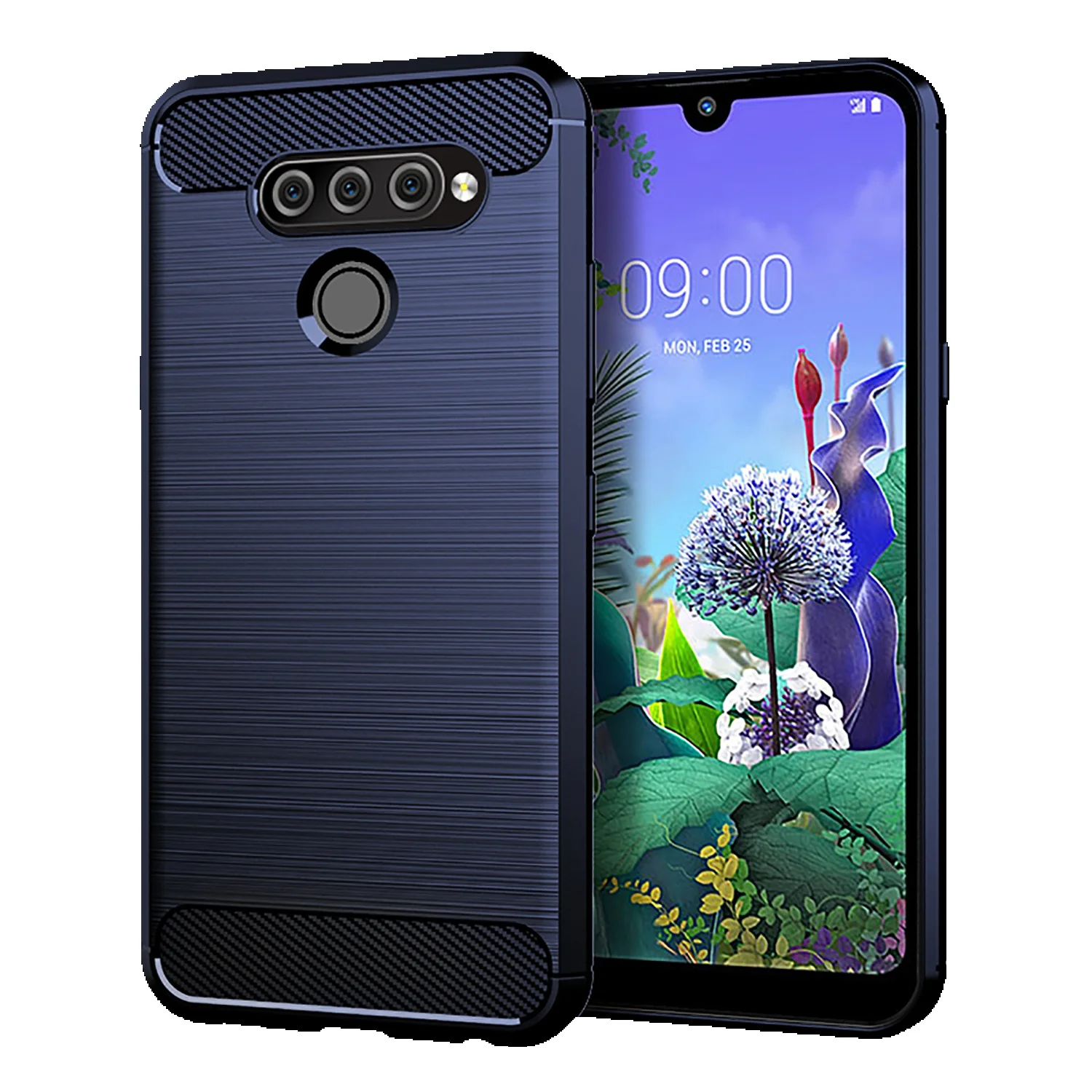 Shockproof Mobile Shell For LG Q60 Q92 Q62 Carbon Fiber Phone Cover For Lg Q9 One Q51 Q61 Q70 Anti-fall Soft Case