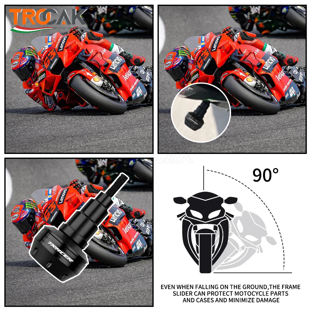 MT-07 2024 MT 07 Accessories For YAMAHA MT07 2014-2023 Motorcycle Frame Sliders Crash Protector Falling Protection Pad