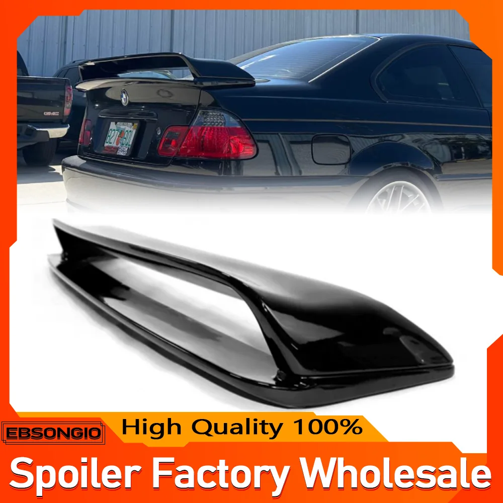 Alerón de maletero trasero estilo LTW GT Low Kick para BMW Serie 3 E46 Coupe/Cabrio + M3