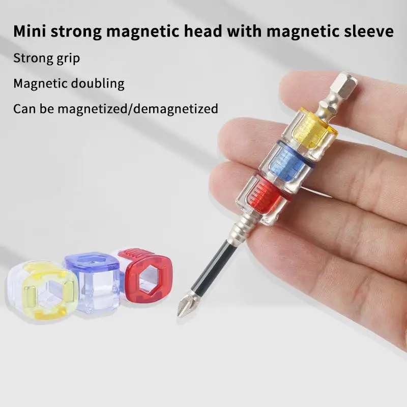 3PCS Screwdriver Bit Powerful Magnetizer Universal 1/4