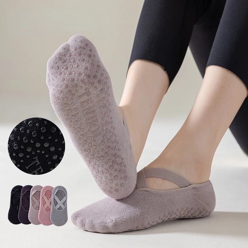 

Professional Yoga Socks for Women Non-slip Pilates Socks Indoor Special Dance Fitness Gymnastics Trampoline Floor Sports Socks