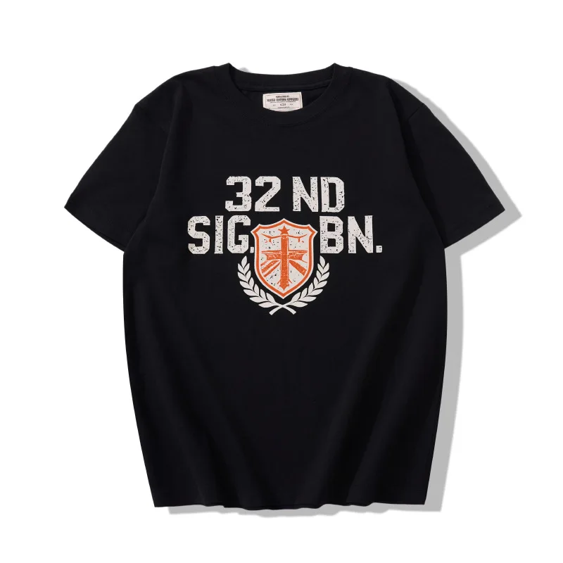 Summer New Amikaji Workwear T-shirt 200g American Military Retro Round Neck Short Sleeved TEE