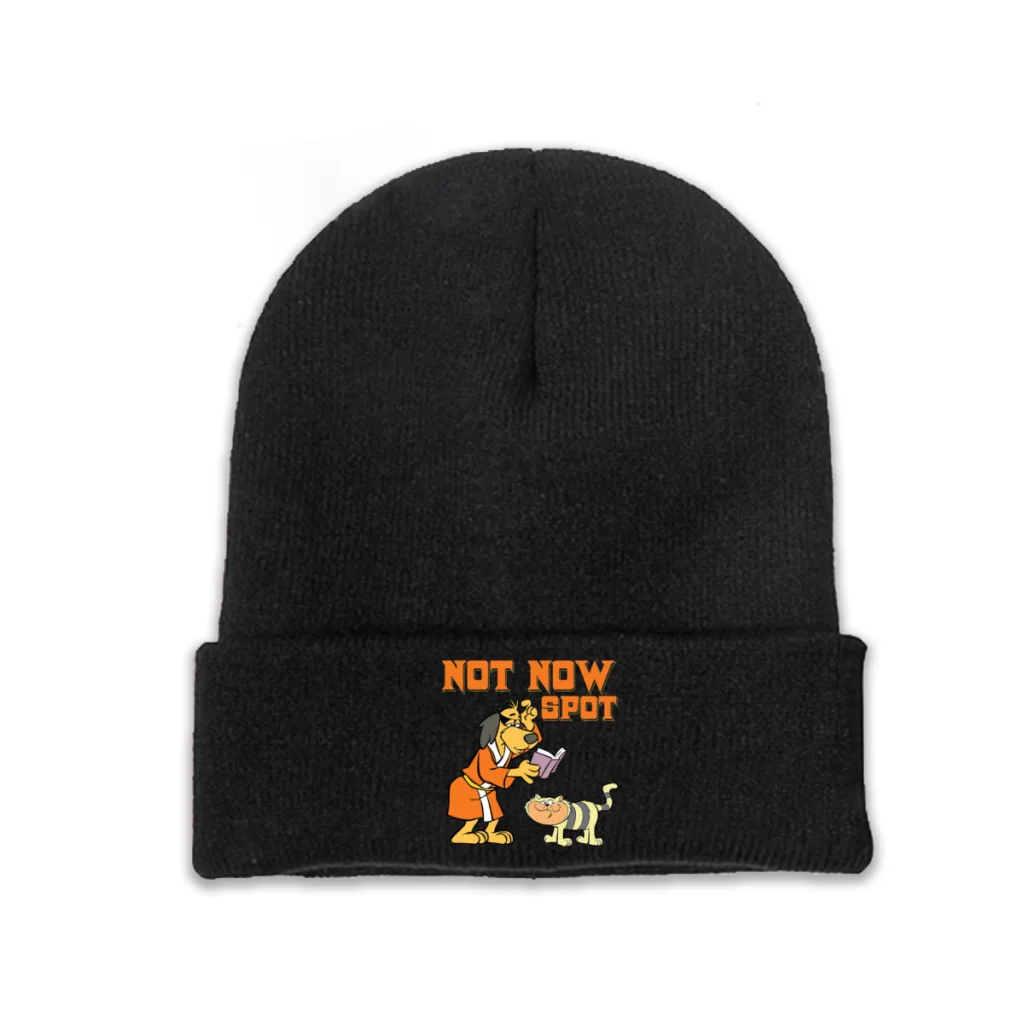 

Hong Kong Phooey Spot Animated Skullies Beanies Caps Not Now Spot Knitted Winter Warm Bonnet Hats Unisex Ski Cap