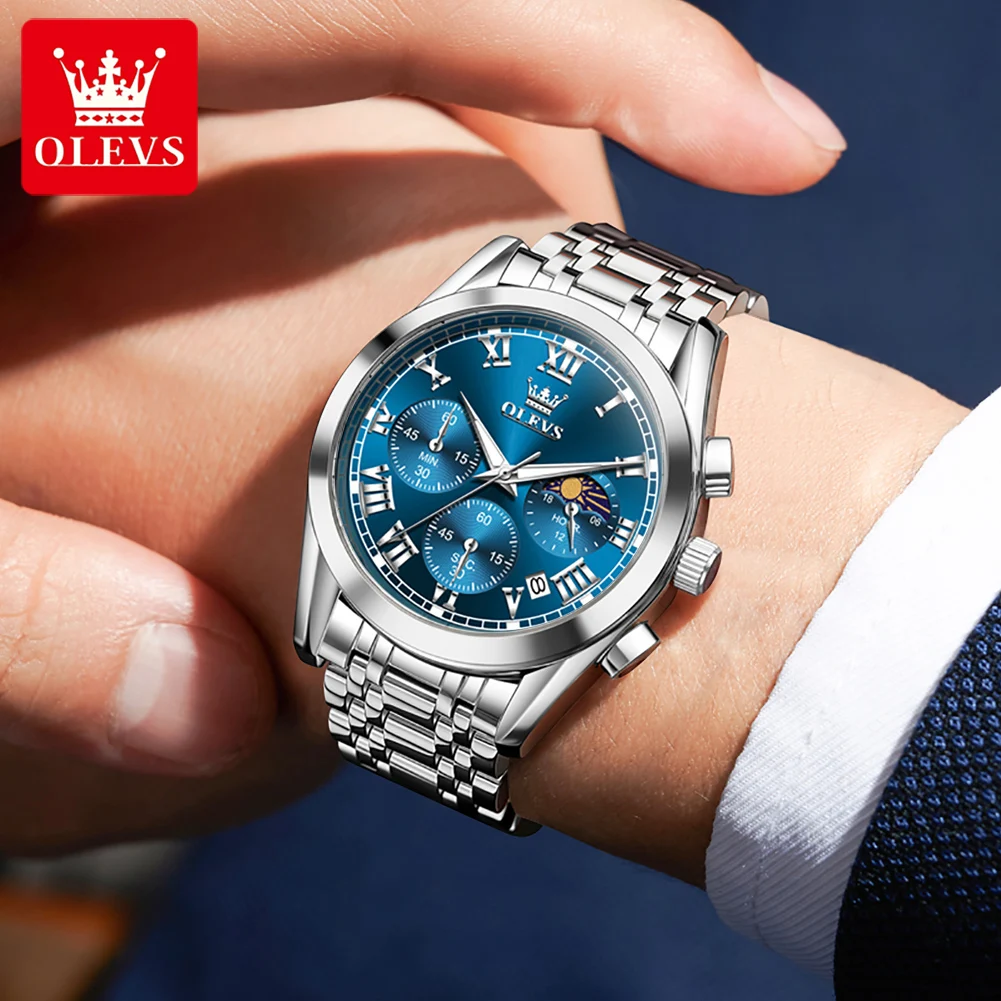 

OLEVS 2871 Watch For Men Original Fashion Date Quartz Man Watch Top Brand Big Dial Waterproof Luminous Luxury Wristwatch