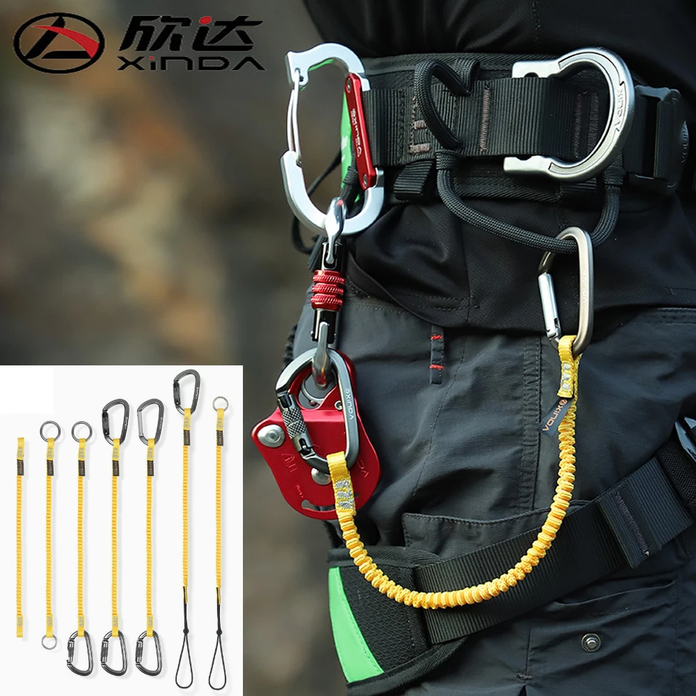

Multiple Lengths Mountaineering And Climbing Anti-Lost Elastic Rope, Aerial Tools, Fall Prevention, Telescopic, Lanyard, P505