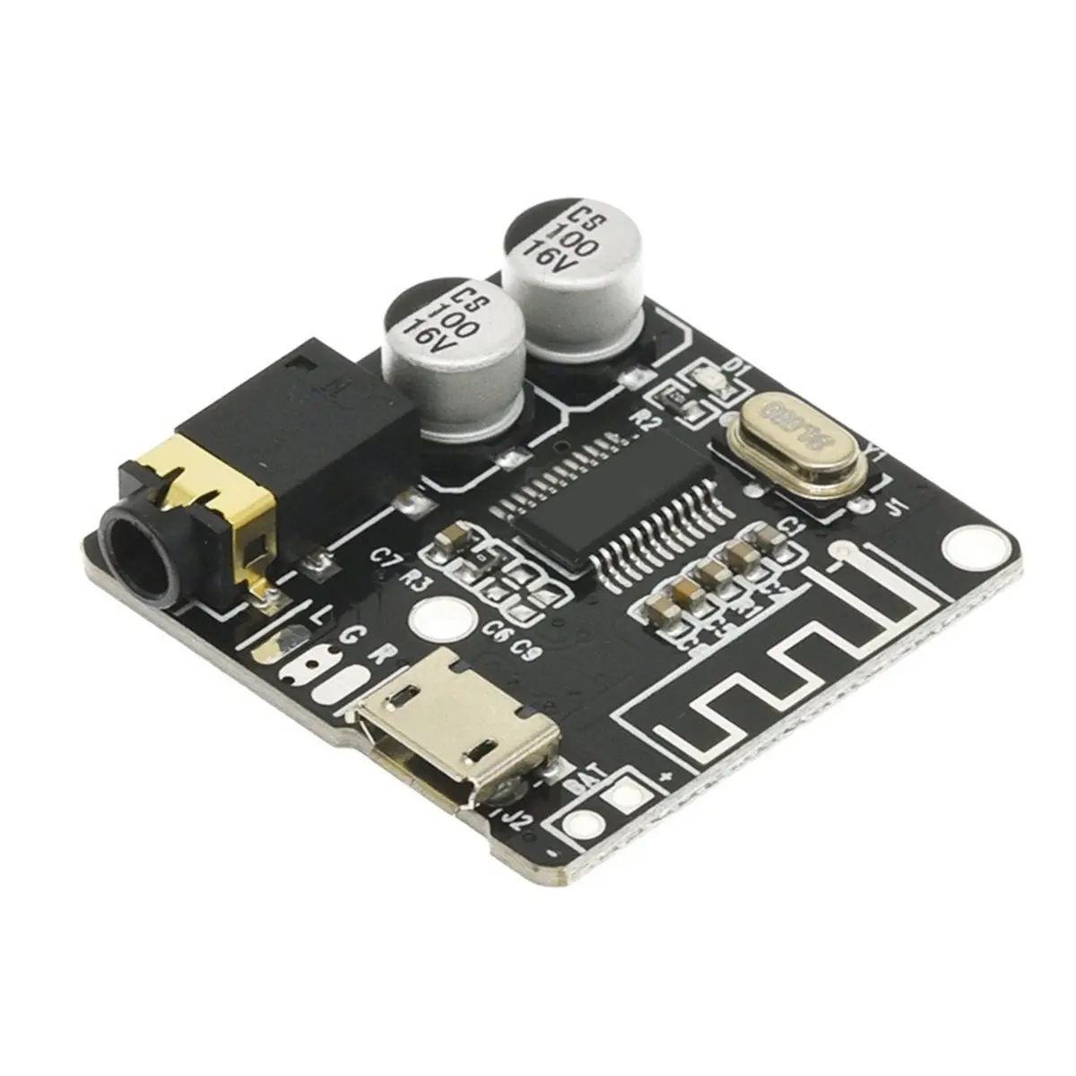 A41T 5PCS VHM-314 Wireless Stereo Music Module Audio Aux Bluetooth Audio Receiver Board Micro USB 5V Car Audio Decoder Board