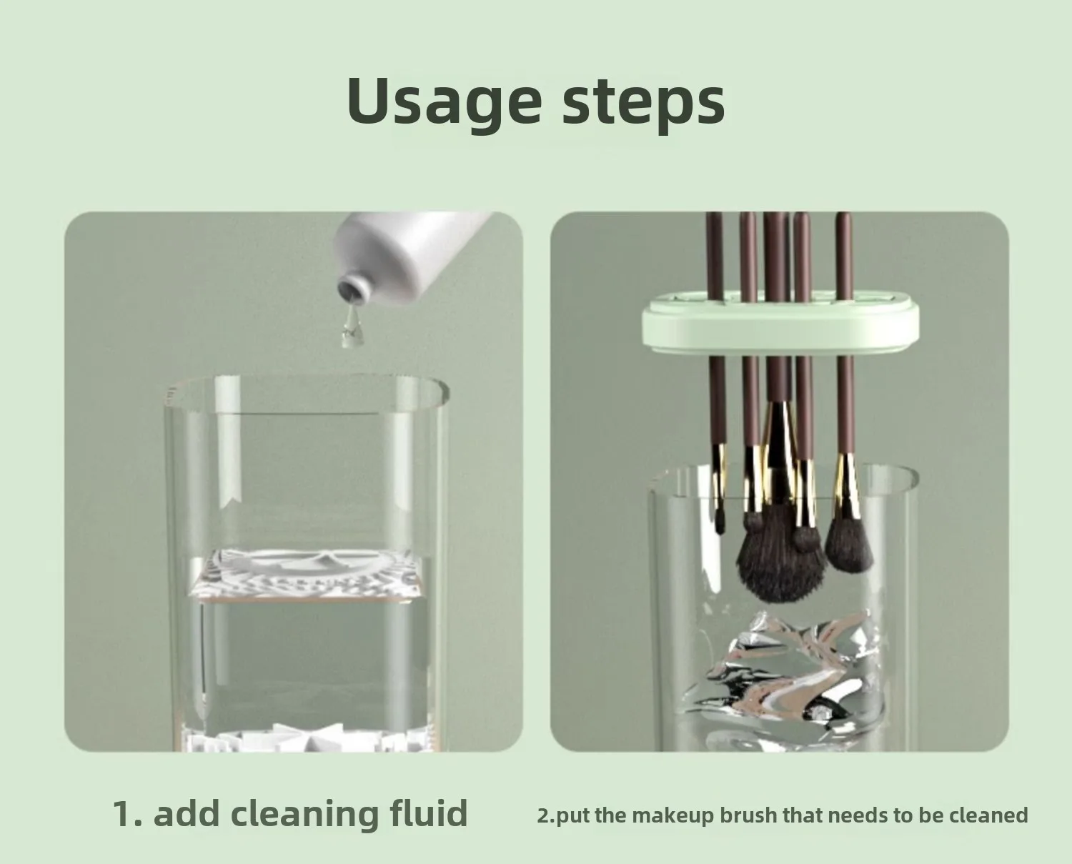 Makeup brush automatic cleaning machine