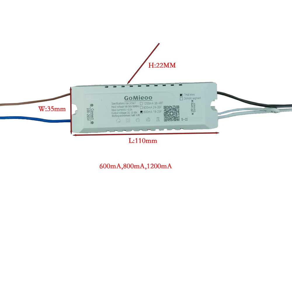 AC100-265V to 22-30V Intelligent LED Driver With 2.4G Remote GM-LXTM-F Two Lines Parallel 2 Color 2700mA 3000mA  3600mA 4000mA