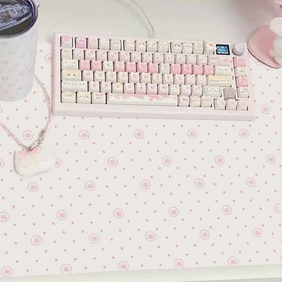 Leather Mouse Pad Japan Korean Ins Cute Pink Fish Board Mousepad New Anti Slip Office Desk Mat Computer Keyboard Pad Accessorie
