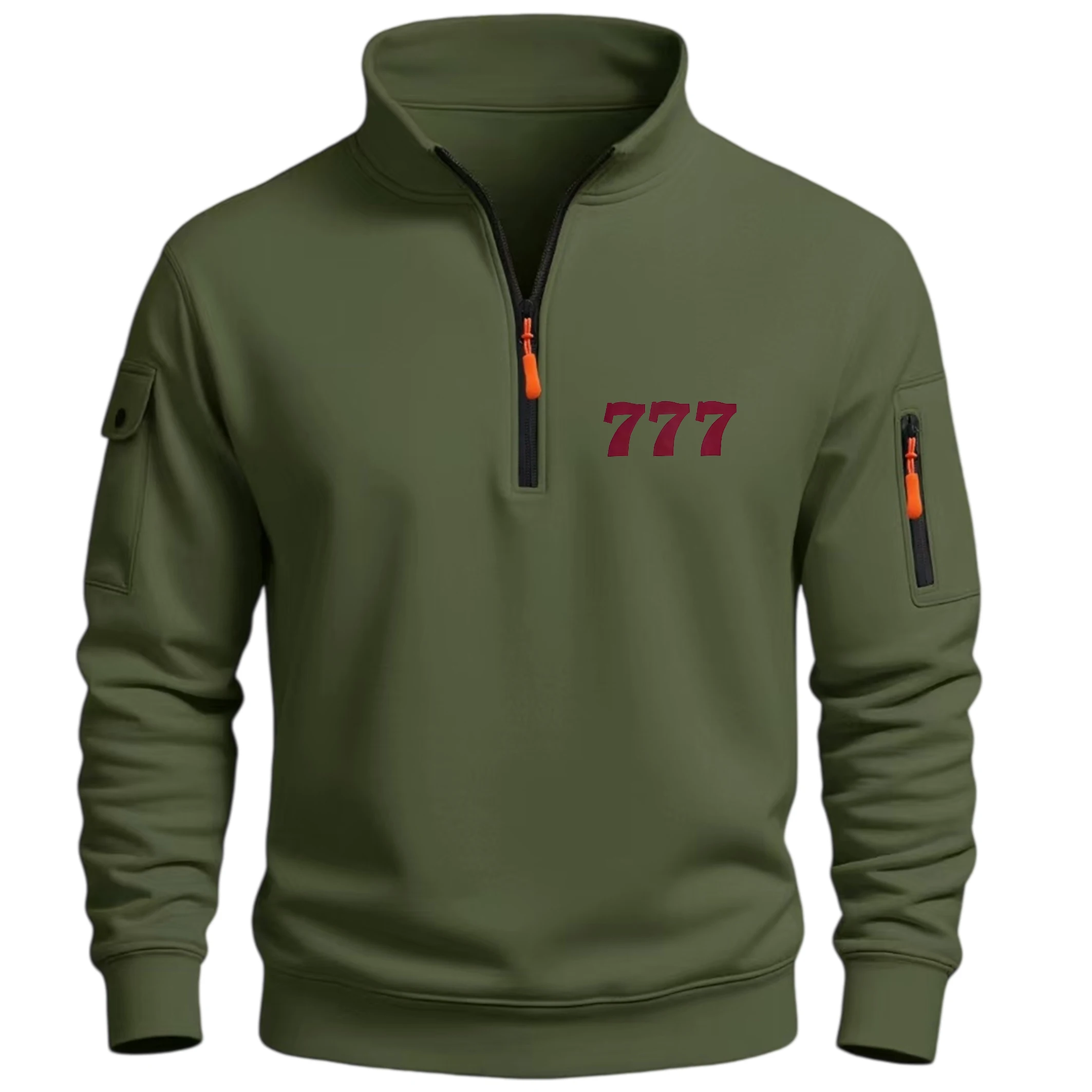 Men's Half Zip Polar Fleece Pullover Autumn Stand Collar Long Sleeve Warm Sweatshirt Soft Fashion Casual Wear Sweatshirt