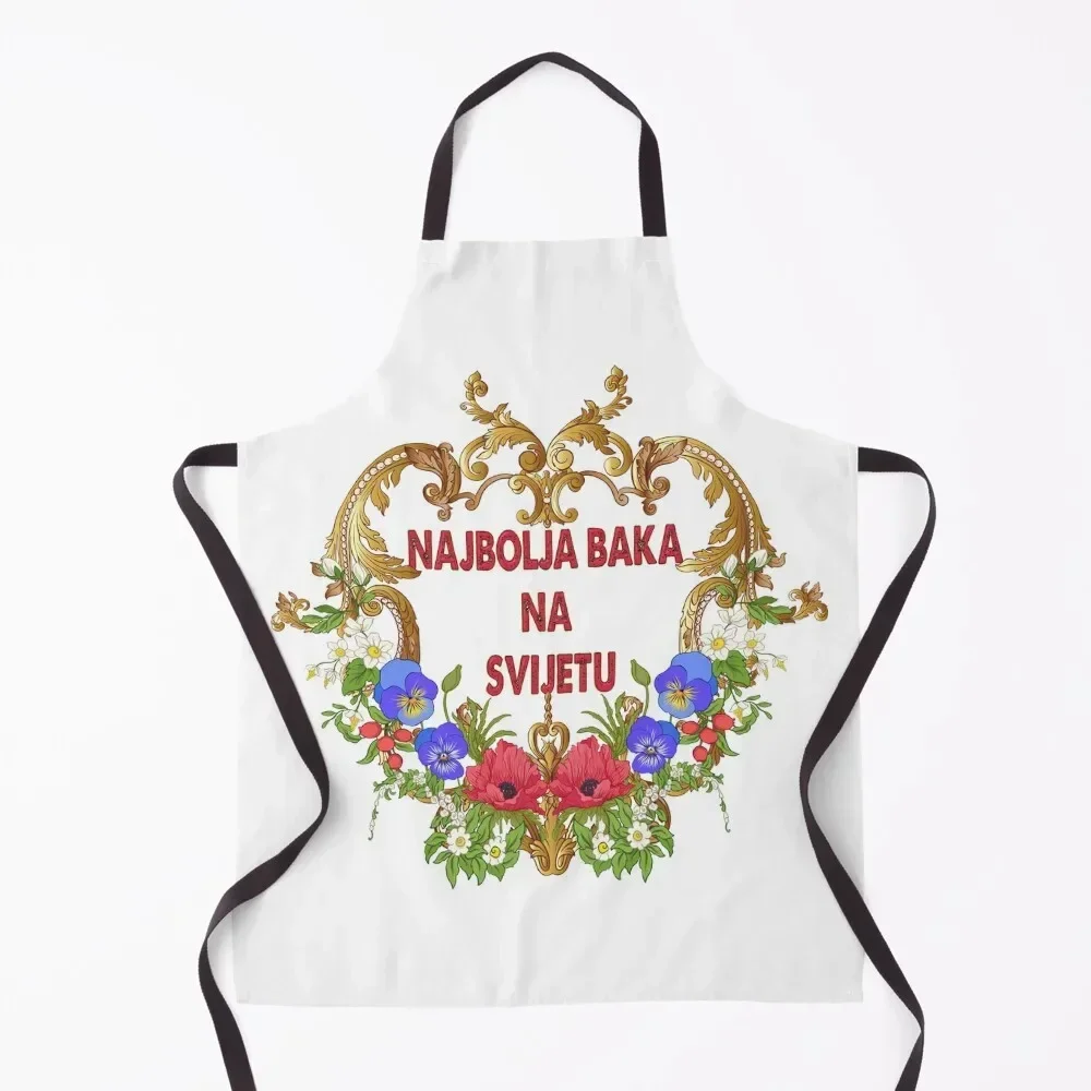 

Balkan grandma grandmother granny funny mothers day family cute vintage mama cool retro mother Apron Kitchen For Men Salon Apron