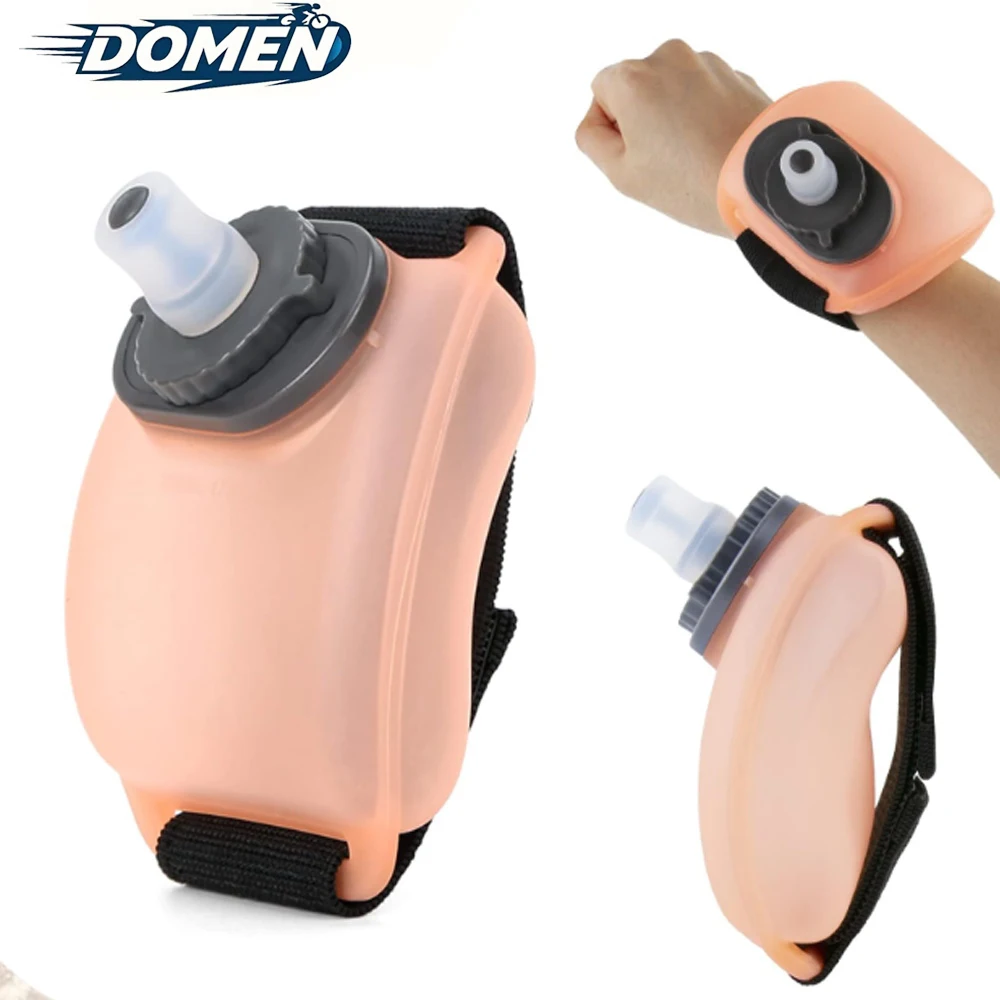 

DOMEN Спортивная бутылка для воды на запястье для езды на велосипеде, марафона, альпинизма, 200 мл, силиконовая носимая спортивная бутылка для воды