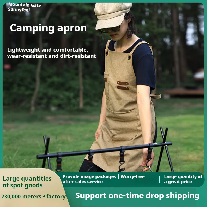 

SunnyFeel Outdoor Camping Apron Thickened Waterproof and Breathable Camping Picnic Apron Work Clothes Equipment