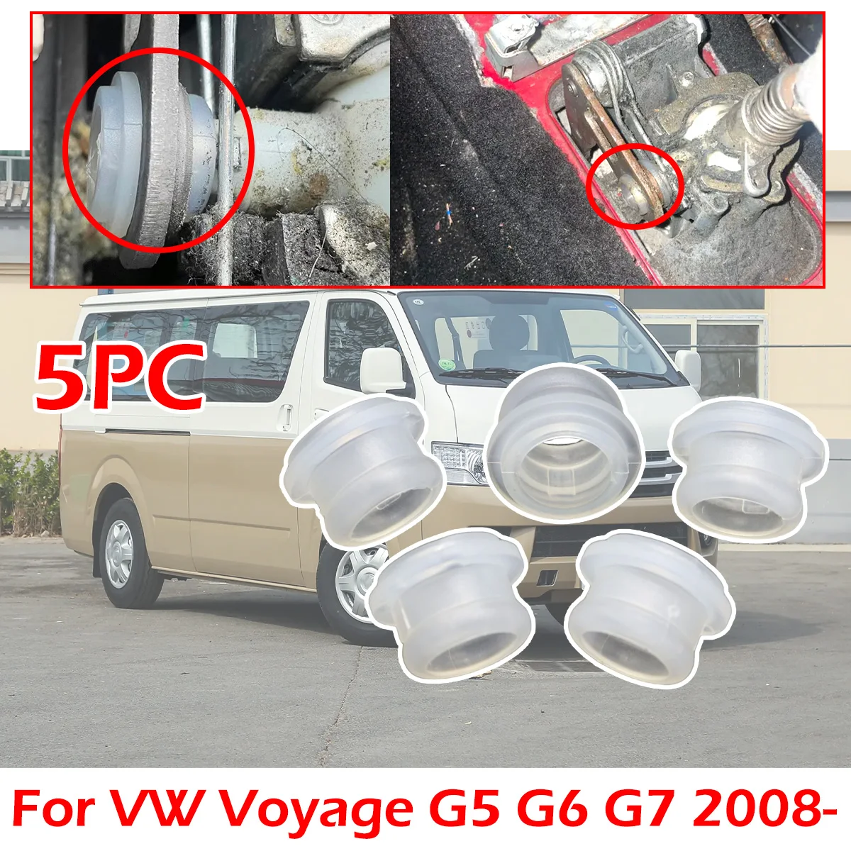 

5X Manual Gear Shift Lever Cable Bushing Repair Gearbox Selector End Linkage Rubber Sleeve For VW Voyage G5 G6 G7 2008 Cordoba