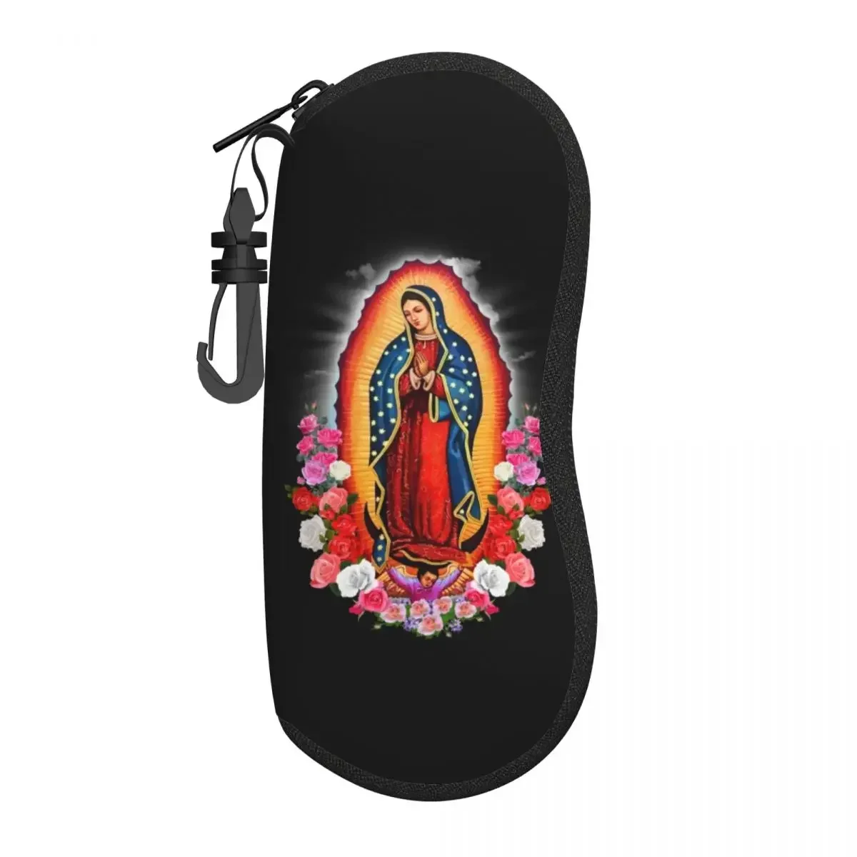 Custom Virgin Mary Of Guadalupe Shell Eyeglasses Protector Cases Cool Sunglass Case Mexico Catholic Saint Glasses Bag